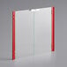 Clear glass doors with red frames for Carnival King popcorn poppers.