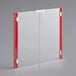 Carnival King replacement glass doors with red trim and silver handles.