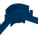 A Vollrath Royal Blue plastic extender with holes.