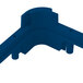 A Royal Blue plastic corner piece for Vollrath Signature Glass Racks.