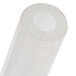 A white silicone tube with a hole in it.
