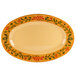 A white oval GET Venetian platter with a floral design.