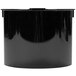A black plastic cylinder with a lid on top.