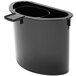 A black plastic container with a handle for a Waring WFP16S6 large pusher.