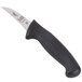 A Mercer Culinary Millennia peeling knife with a black handle.