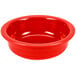 A red Fiesta serving bowl with a white background.