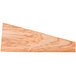 An American Metalcraft olive wood serving board with a curved edge.