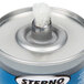 A close up of a Sterno chafing fuel can with a lid on it.
