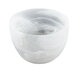 An American Metalcraft Translucence bowl in white with a swirl pattern.
