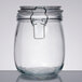 An American Metalcraft glass hinged apothecary jar with a metal lid.