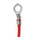 A red Waring electrical lead with a metal clip.