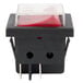 A black and red On / Off switch with clear plastic cover for a Waring Panini Grill.