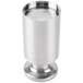 An American Metalcraft stainless steel shaker with fine holes on a table.