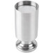 An American Metalcraft stainless steel tall shaker with coarse holes on a white background.