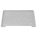 A metal plate with holes for a Waring Panini Grill.