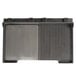A black rectangular metal grill plate with grooves on one side and a flat bottom on the other.
