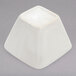 An American Metalcraft white square porcelain sauce cup.