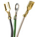 A Waring cord set with green and white wires and connectors.