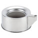 A stainless steel bowl with a lid.