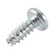 A close-up of a round metal Waring blender screw.