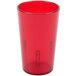 A case of 24 ruby red Cambro plastic tumblers.