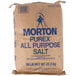 A brown bag of Morton non-iodized table salt with a logo.