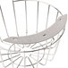 A Bunn metal funnel basket with a metal splash guard.