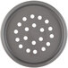 An American Metalcraft Super Perforated Hard Coat Anodized Aluminum Pizza Pan with holes in it.