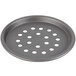 An American Metalcraft round metal pizza pan with holes.