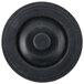A black circular button pad with a circle in the middle.