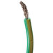 A green and yellow cable with a green wire.