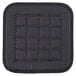 A black square San Jamar UltiGrips hot pad with a grid pattern stitched in black.