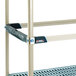 A MetroMax iQ storage level frame with metal bars attached to it.