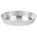 An American Metalcraft heavy weight aluminum pizza pan with a silver finish.
