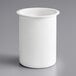 A white Steril-Sil plastic flatware container with a white rim and lid.