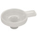 A clear plastic Cecilware restrictor cap with white plastic funnel and measuring cup.