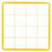 A yellow square frame with grids on a white background.