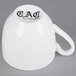 A white CAC bone china mug with a handle and black text that says "Dad"