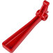 A red plastic Cecilware faucet handle.