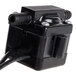 A black pressure switch with wires attached.