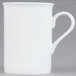 A white CAC Majesty European Bone China mug with a handle.