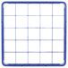 A blue grid with white squares.