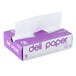 A purple box of Durable Packaging deli sheets with white text.