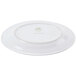 A CAC Boston super white porcelain platter with an embossed leaf.