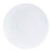 A close up of a CAC porcelain plate with a bright white rim.