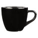 A black GET Elegance espresso cup with a handle.