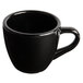A black GET Elegance espresso cup with a handle.
