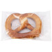 An unsalted PretzelHaus pretzel in a plastic bag.