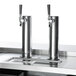 A Beverage-Air black rectangular club top beer dispenser with two metal taps.