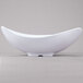 A white San Michele melamine flare bowl on a grey surface.